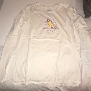 NEW Life is Good Long Sleeve Crusher Tee